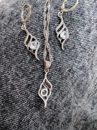 Set gioielli argento con zirconi