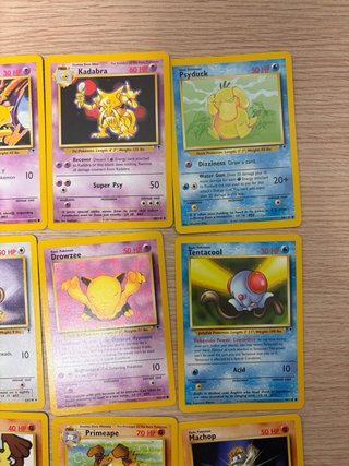 20 x carte Pokemon Legendary Squirtle Jynx Kadabra