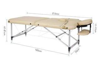Mesa de masaje Naipo, camilla de belleza portátil