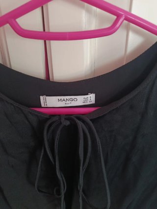 Vestido Mango Negro Media Manga