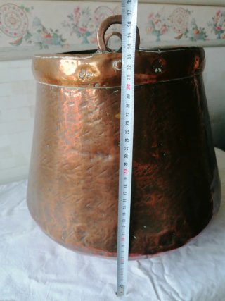 Antiguo caldero cobre macizo S.XIX