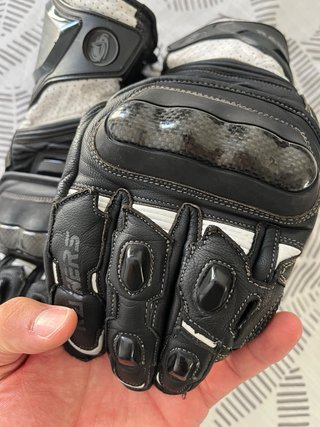 Guantes Moto Rainers VRC3 Negro/Blanco