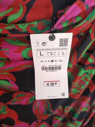 Vestido Zara Estampado Flores