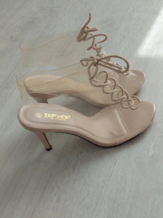 Sandalias tacón ZAPSHOP beige