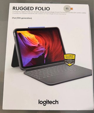 iPad 10ª Gen con Funda Teclado Logitech Gris