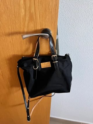 Bolso Bimba y Lola Nylon Negro Pequeño