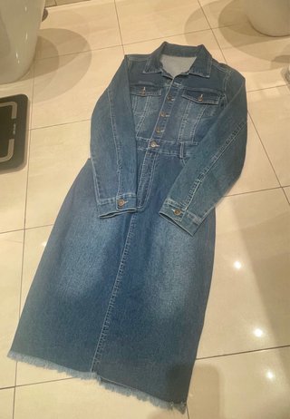 Vestido vaquero azul sin marca