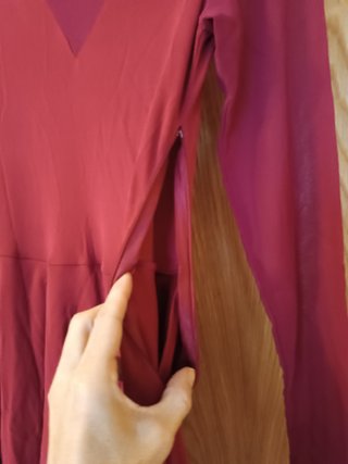 Vestido rojo manga larga