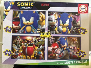Puzzle Educa Sonic Prime 4 en 1