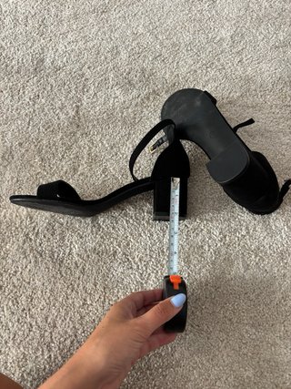 Sandalias negras tacón ancho