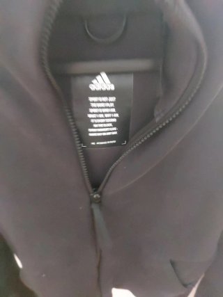 Sudadera Adidas Negra con Cremallera