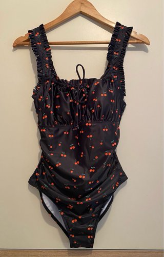 Bañador Negro con Cerezas Talla S