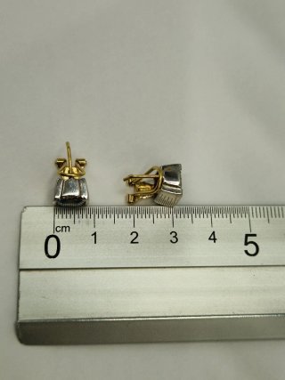 Pendientes de oro 18kt con aguamarina.