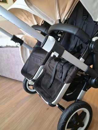 Bugaboo Donkey Chasis Negro Capotas Marfil