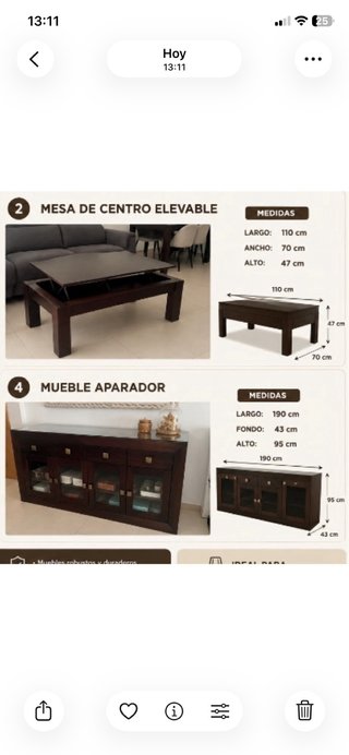 Conjunto completo de salón