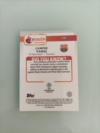 Lamine Yamal 19 Merlin Topps 2025