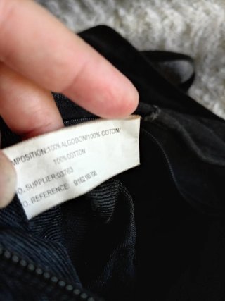 Bolso Lona Negro Multibolsillos