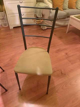 Mesa y 6 sillas forja