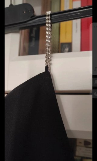 Vestido negro tirantes cristal Talla M (38)