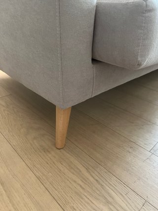 Sofá modular beige de tela