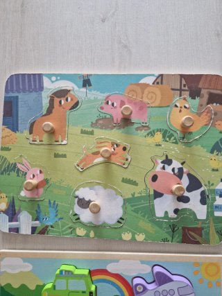 Lote 2 Puzzles Infantiles: Animales y Vehículos