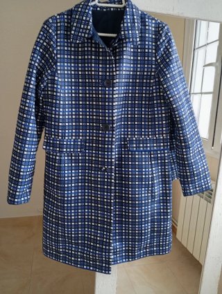 Gabardina Pedro del Hierro Azul y Blanco
