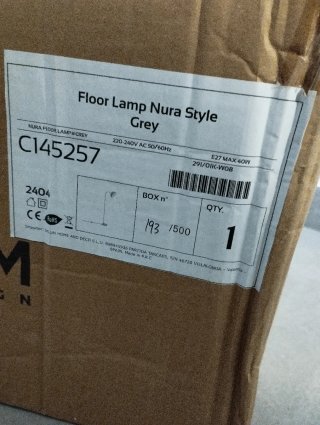 Lámpara de pie Sklum Nura gris