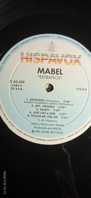 Vinilo LP Extranos de MABEL