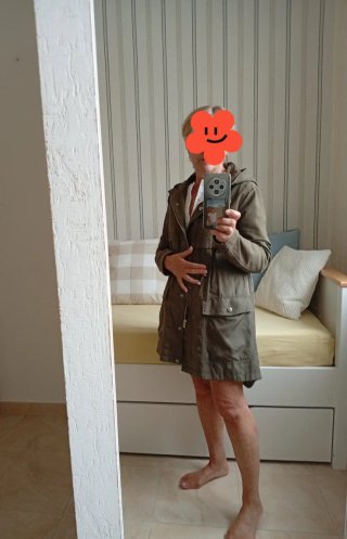 Parka mujer verde militar