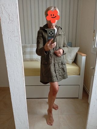 Parka mujer verde militar