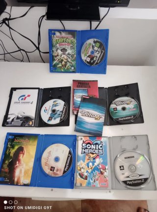 Consola PS2 Plata + 5 Juegos + Mando