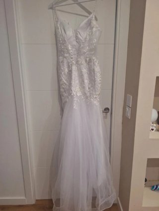 Elegante vestido de novia sirena