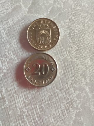 Monedas Letonia 10, 20, 50 céntimos