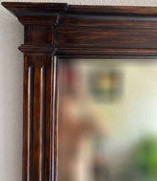 Espejo antiguo madera tallada