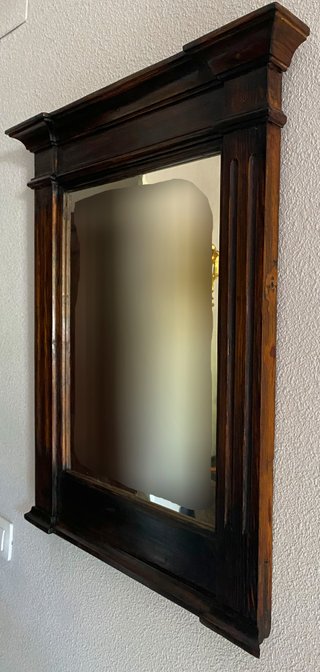 Espejo antiguo madera tallada