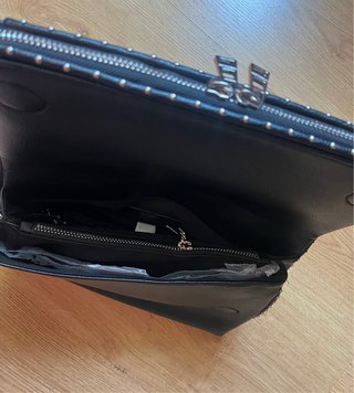 Bolso Zadig & Voltaire de cuero negro y plateado