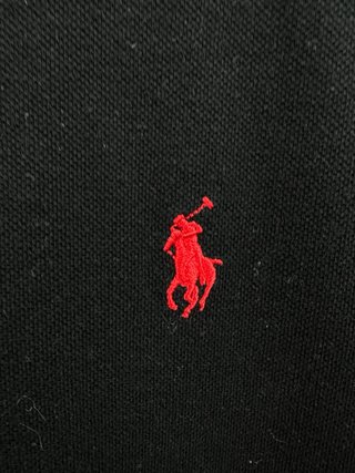 Polo Ralph Lauren Negro Logo Rojo Talla M