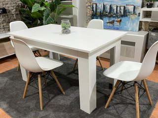 Mesa Comedor + 4 Sillas Estilo Noruego
