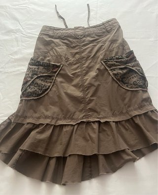 Falda Desigual Caqui Talla 36