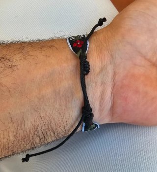 Pulsera tela étnica hombre