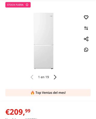 Frigorífico Combi KUBO KBC9136 WH Blanco