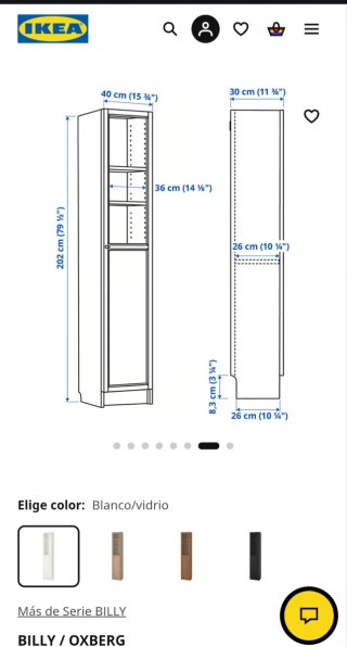 Estantería Billy/Oxberg Ikea Cristal y Madera