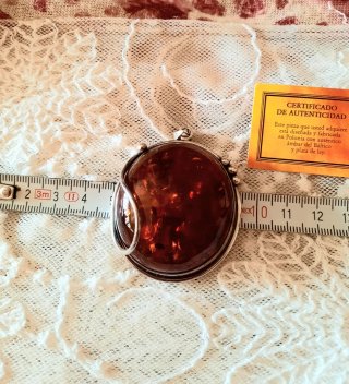 Colgante Plata y Ámbar Báltico Auténtico