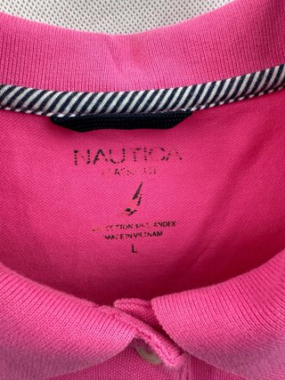Polo Rosa Nautica Talla M Logo Bordado