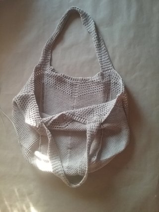 Bolso de crochet beige