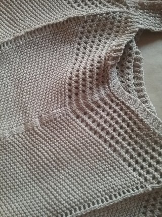 Bolso de crochet beige