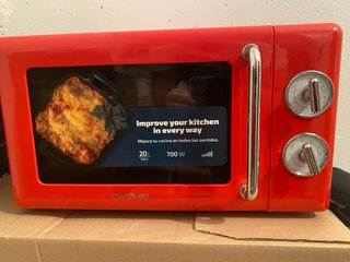 Microondas Retro Cecotec Rojo, como nuevo