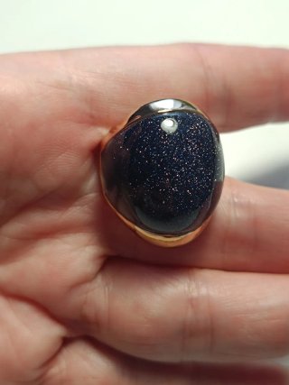 Anillo de cóctel Luxenter Lluvia de Estrellas Azul