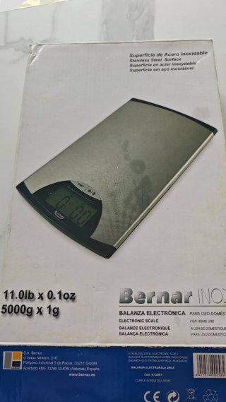Balanza Cocina Acero Inoxidable Bernar
