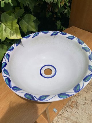 Lavabo de cerámica rústico 43,5 cm